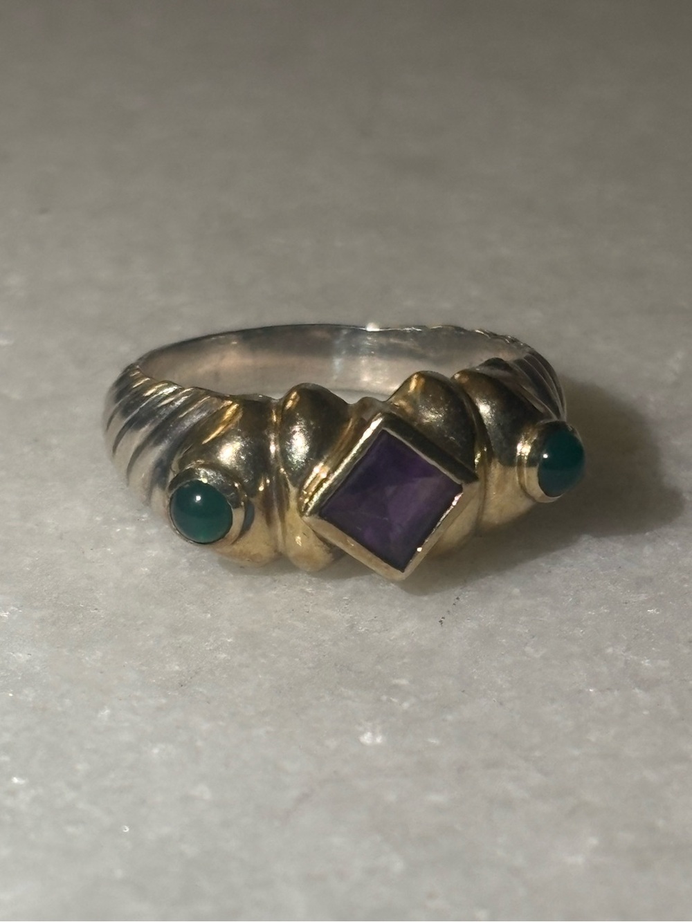 David Yurman Amethyst & Dyed Chalcedony
Renaissance Ring